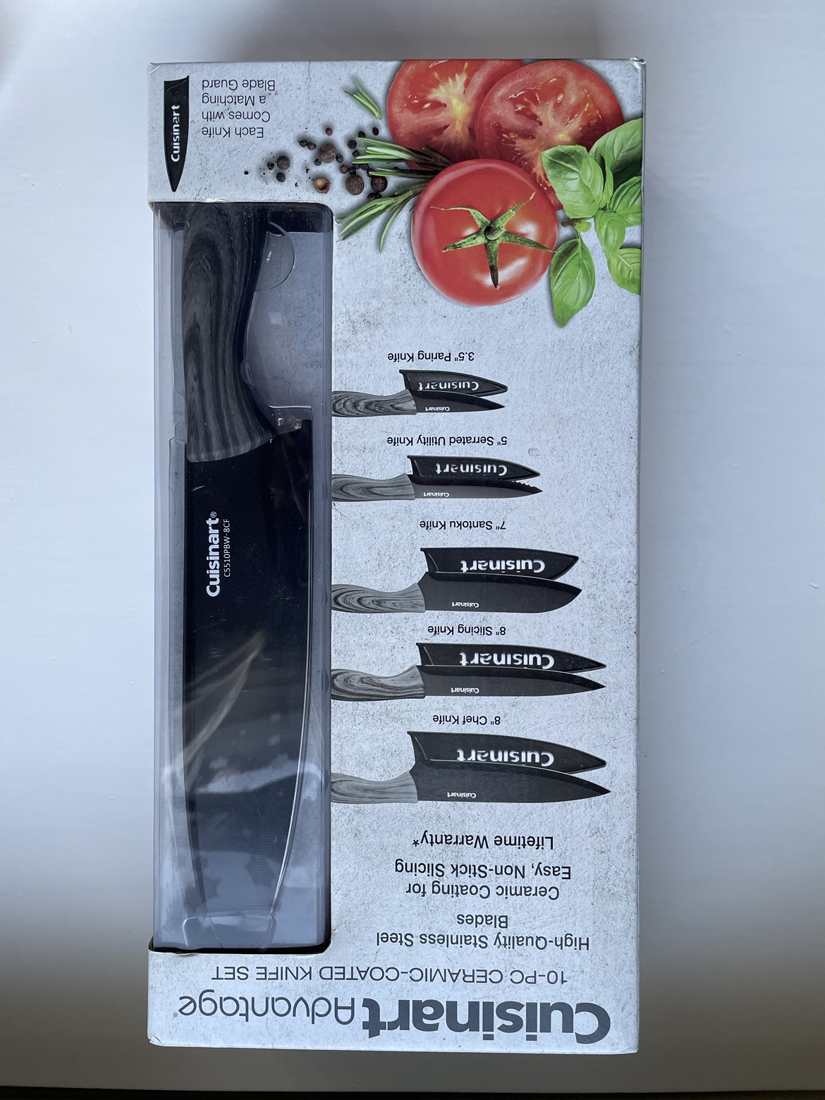 Cuisinart Advantage 10Pc Ceramic-coated Knife Set