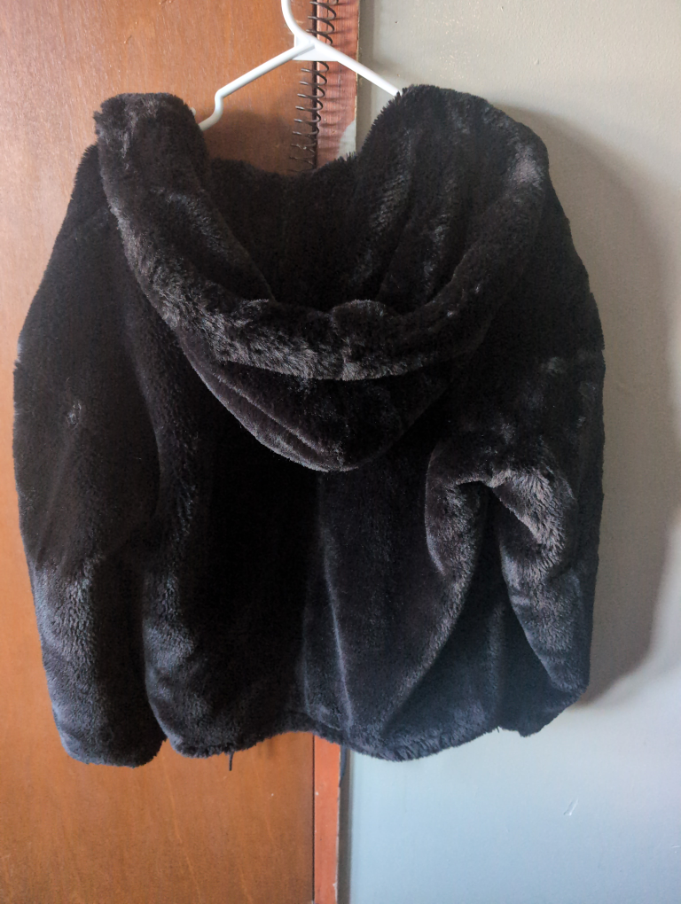 Lucky brand faux fur jacket with hood, size M - photo 5