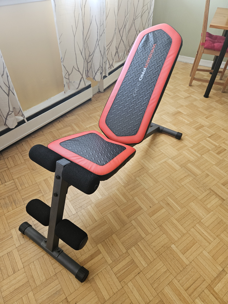 Weider Pro 230 Gym Bench (Black and Red) thumbnail