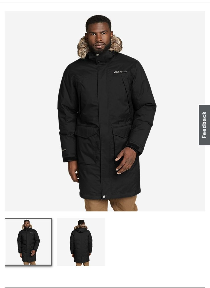 EDDIE BAIER Men’s coat with insulated hood