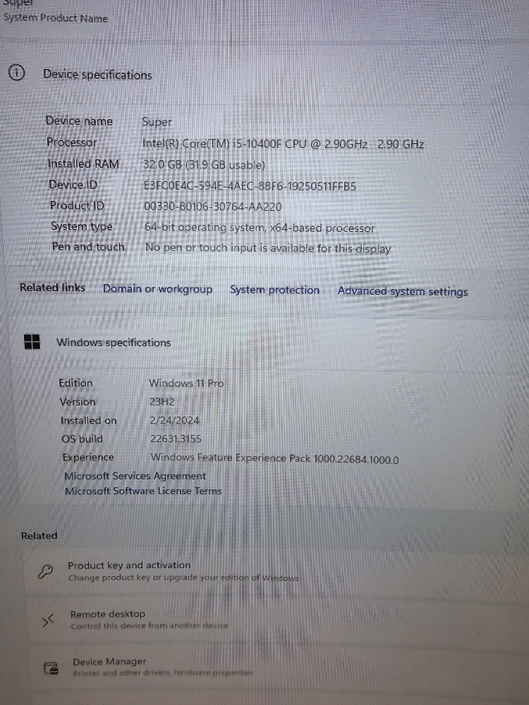 Gaming PC /i5 10th/32G/gtx 1660 Super/m2 1TB - photo 4