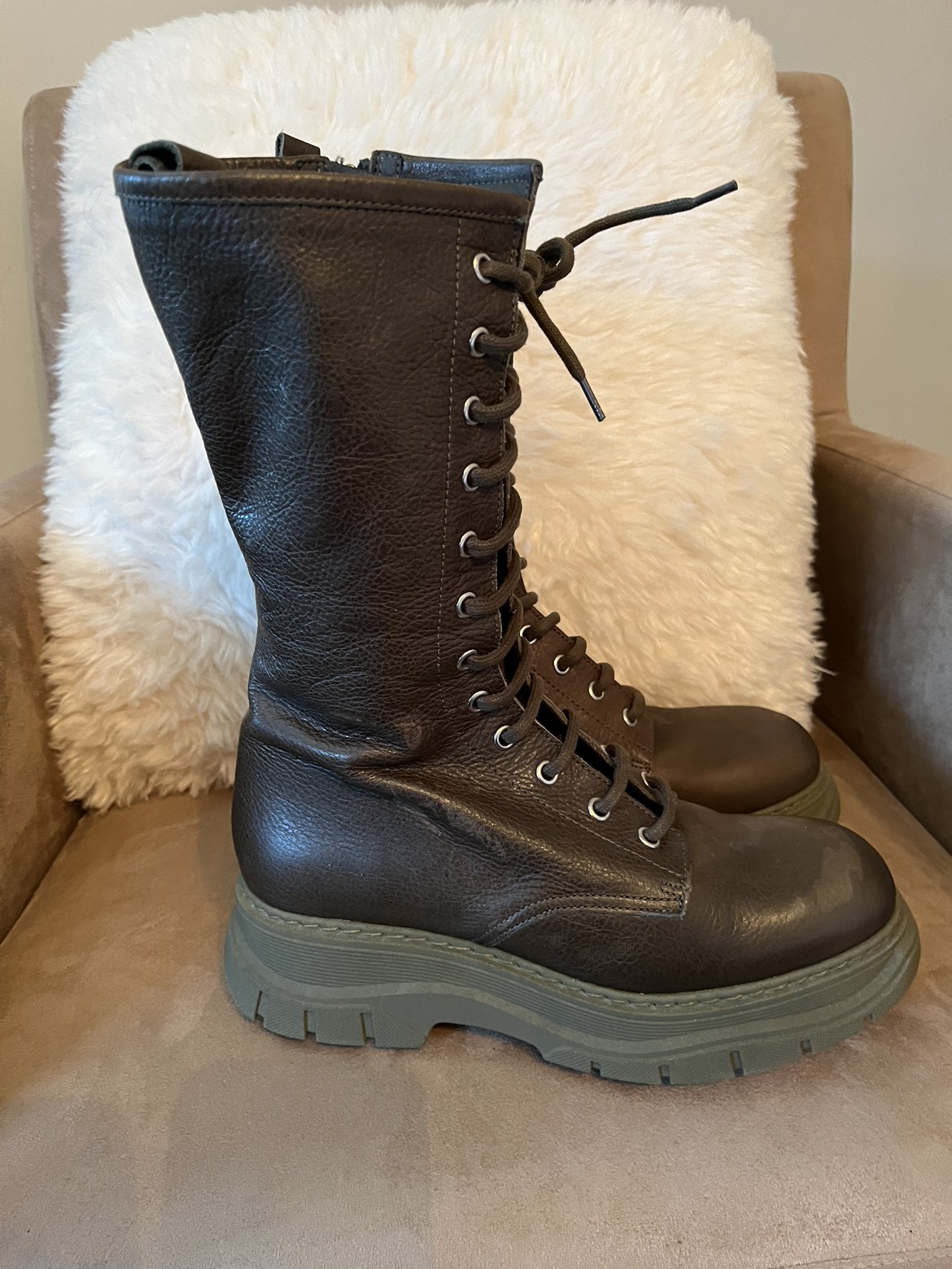 Leather Front Laced Up Boots image indicator(4)
