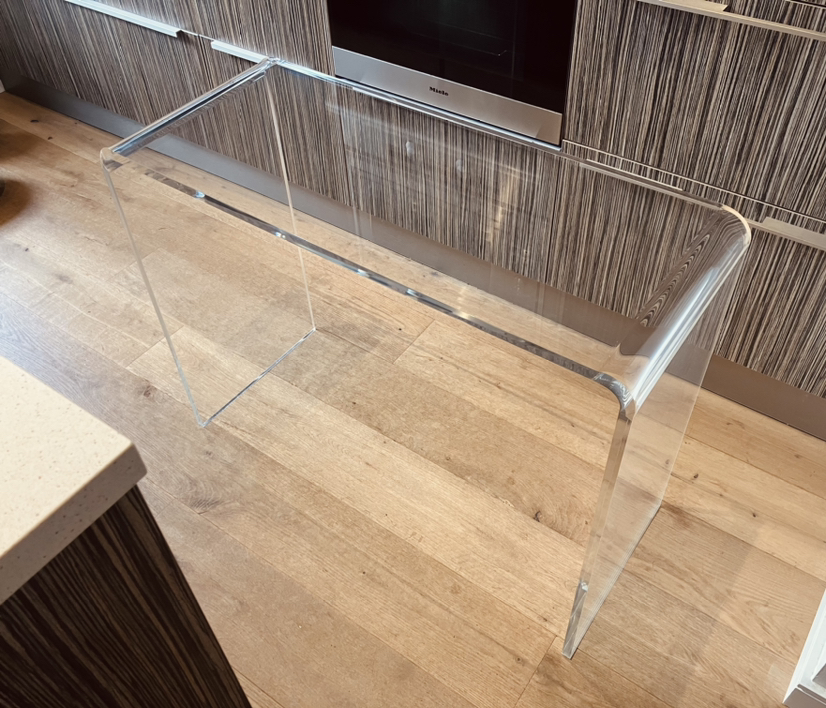 CB2 PEEKABOO ACRYLIC CONSOLE TABLE 38"'