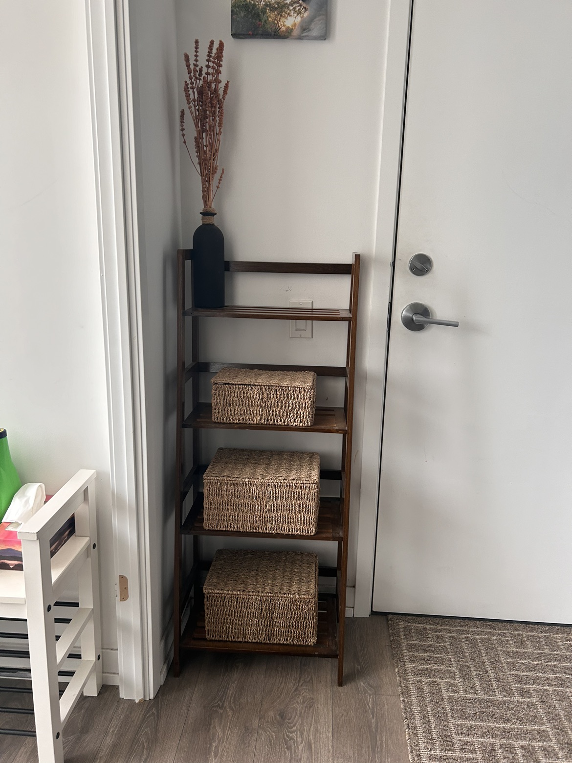 Shelf Unit + Storage Baskets+ Faux Plant image indicator(3)