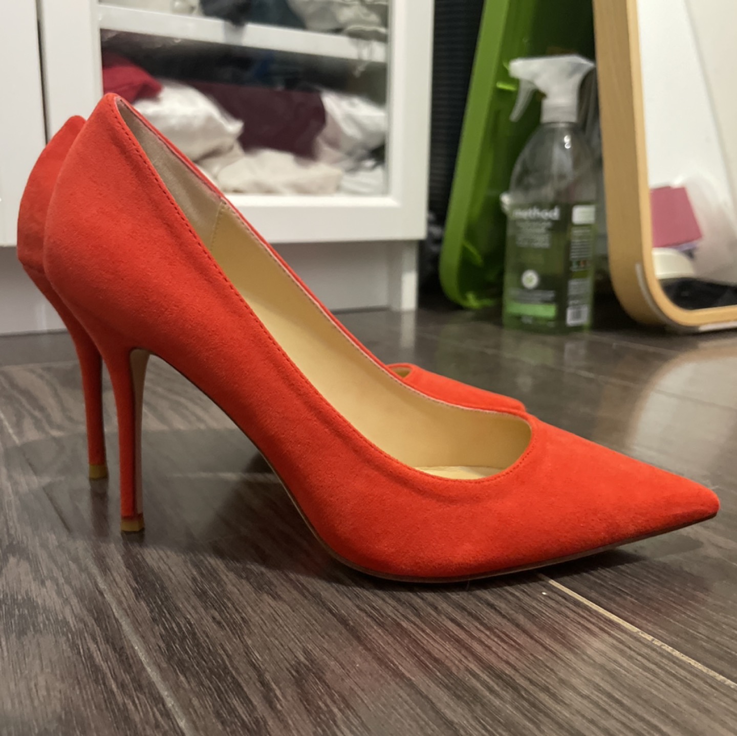 Red suede pump 95mm size 38 - photo 2