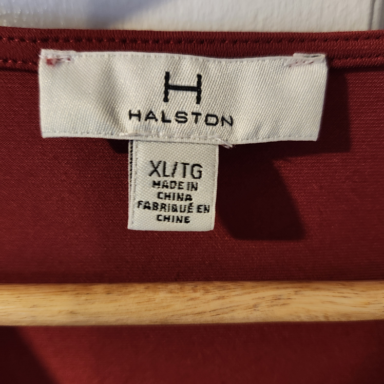 HALSTON Wine Dressy Top.  #XL image indicator(3)