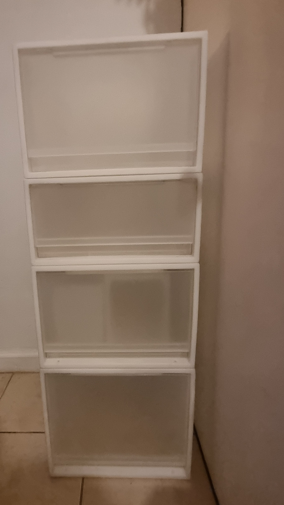 transparent plastic cupboard 4 drawers