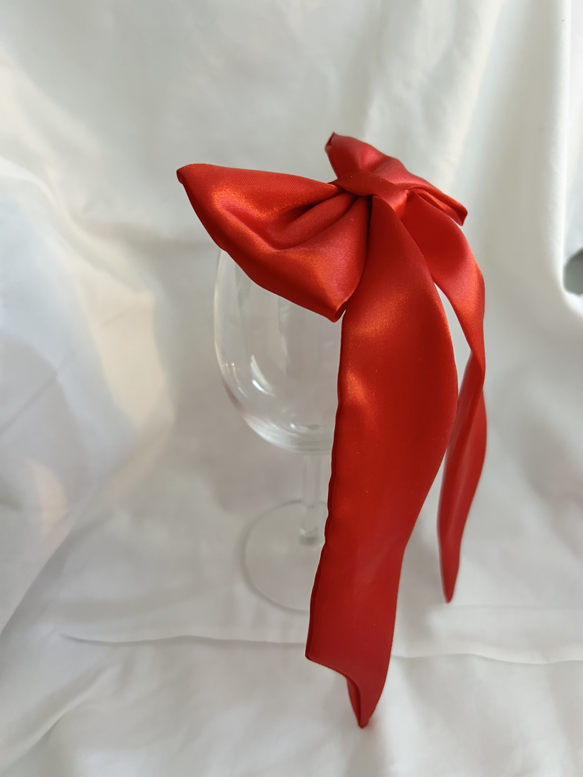 Red pigtail Bow thumbnail