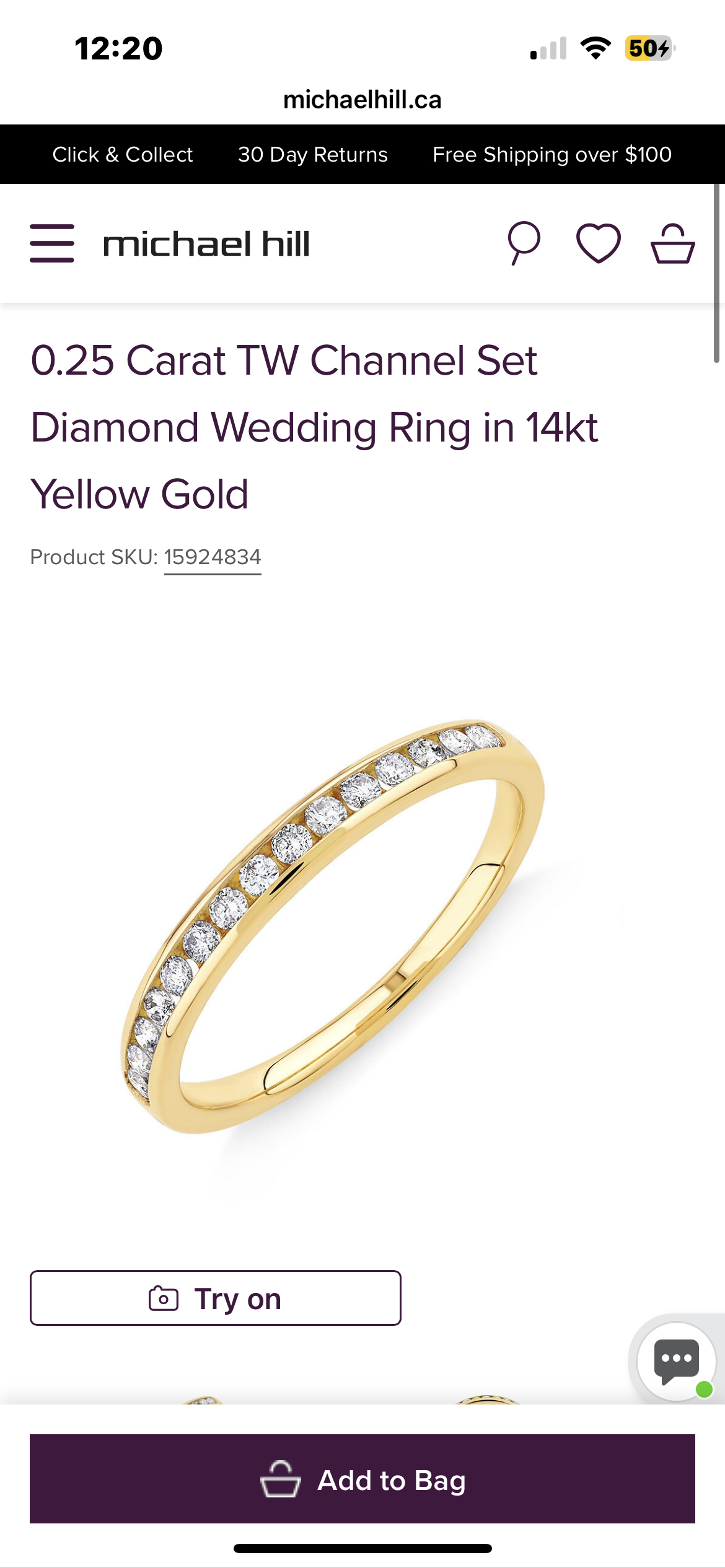 Michael Hill wedding band size 6.5 image indicator(4)