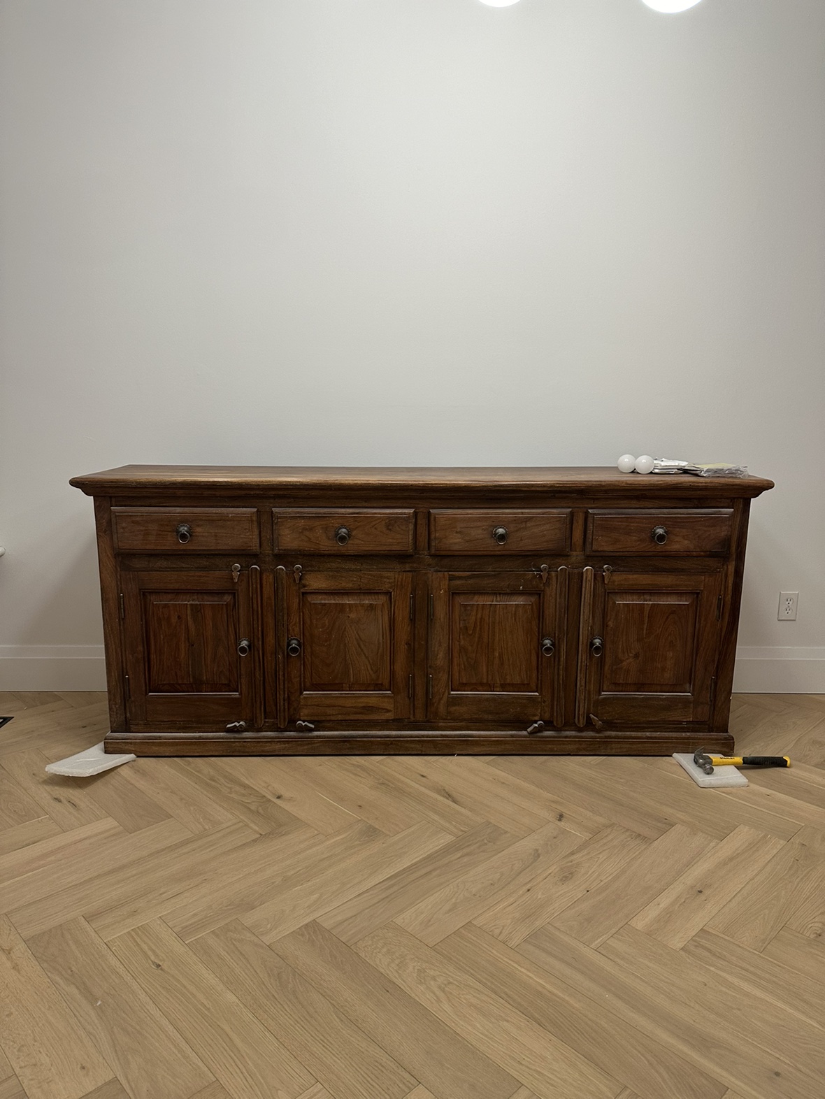 Antique sideboard buffet table thumbnail