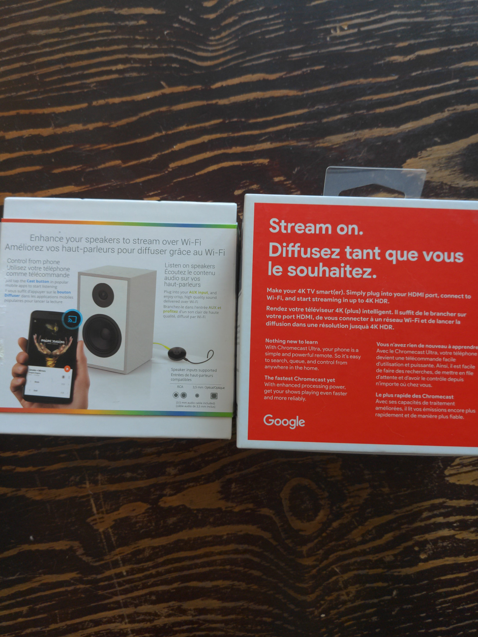 Google Combo - Chromecast Ultra 4k (1st gen) & Chromecast Audio image indicator(2)