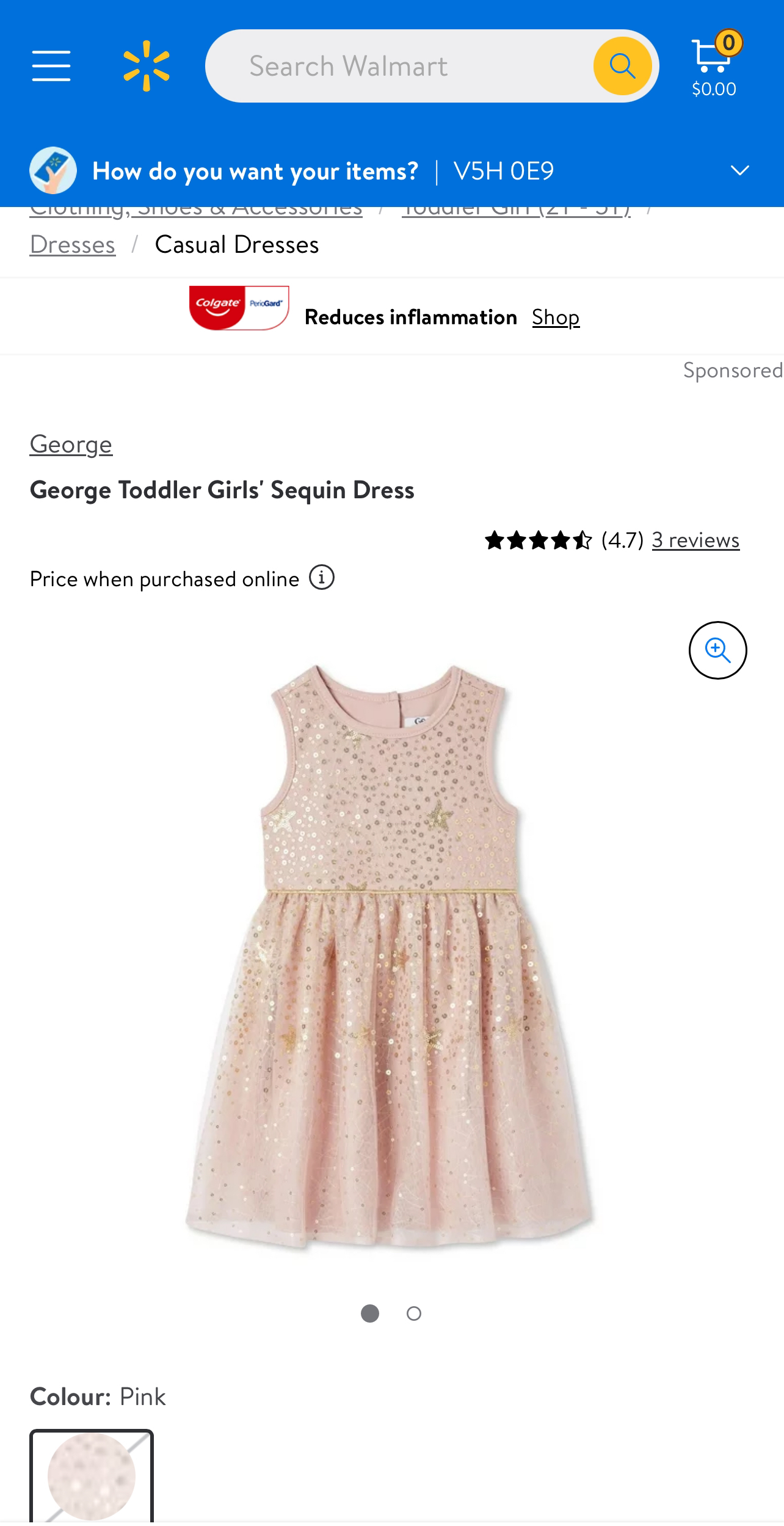 George Toddler Girls' Sequin Dress size 3years - photo 4