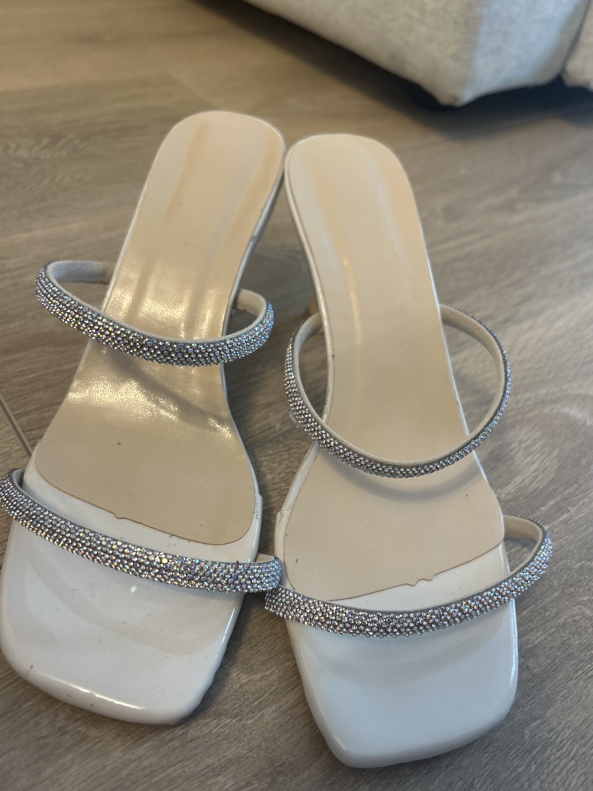 White open toes sandals