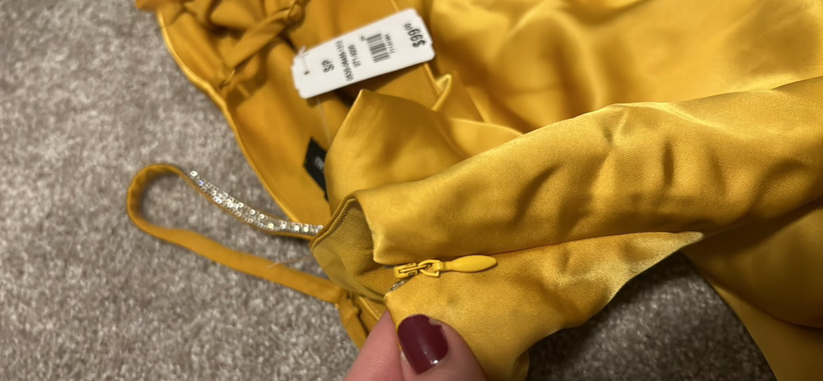 NWT Satin Yellow Dress - photo 5