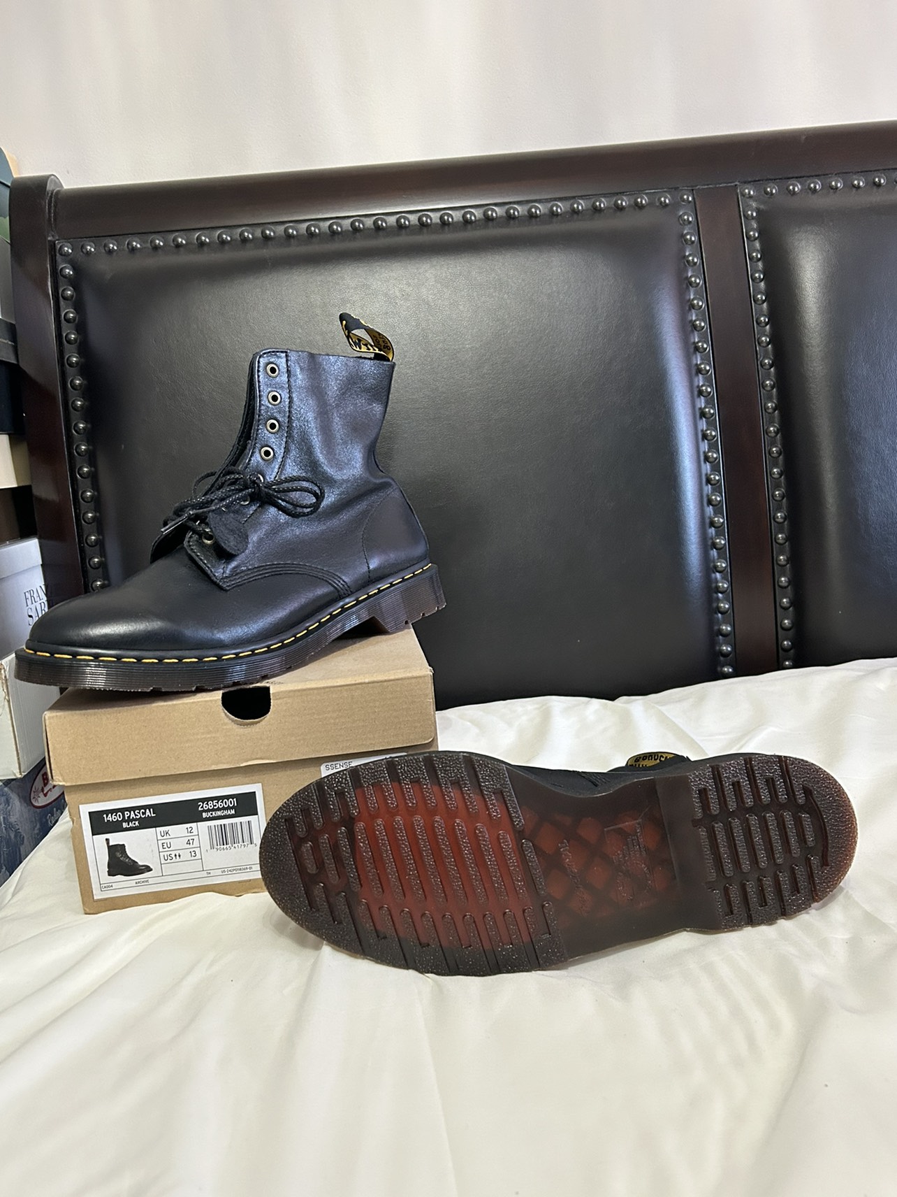 Doc Marten black pascal Buckingham, unisex size 13 thumbnail