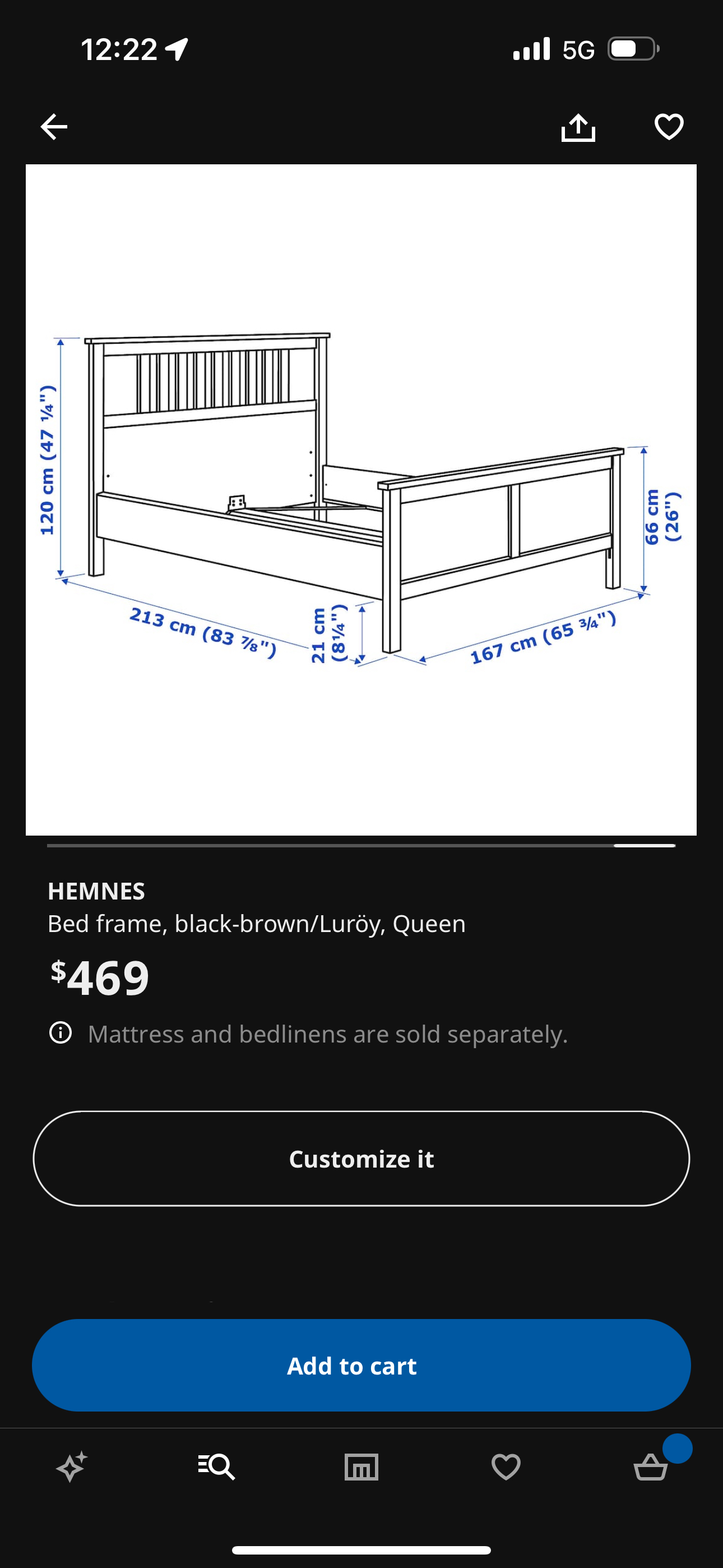 EUC IKEA HEMNES QUEEN Bedframe **Pickup Penbrooke Meadows* - photo 2