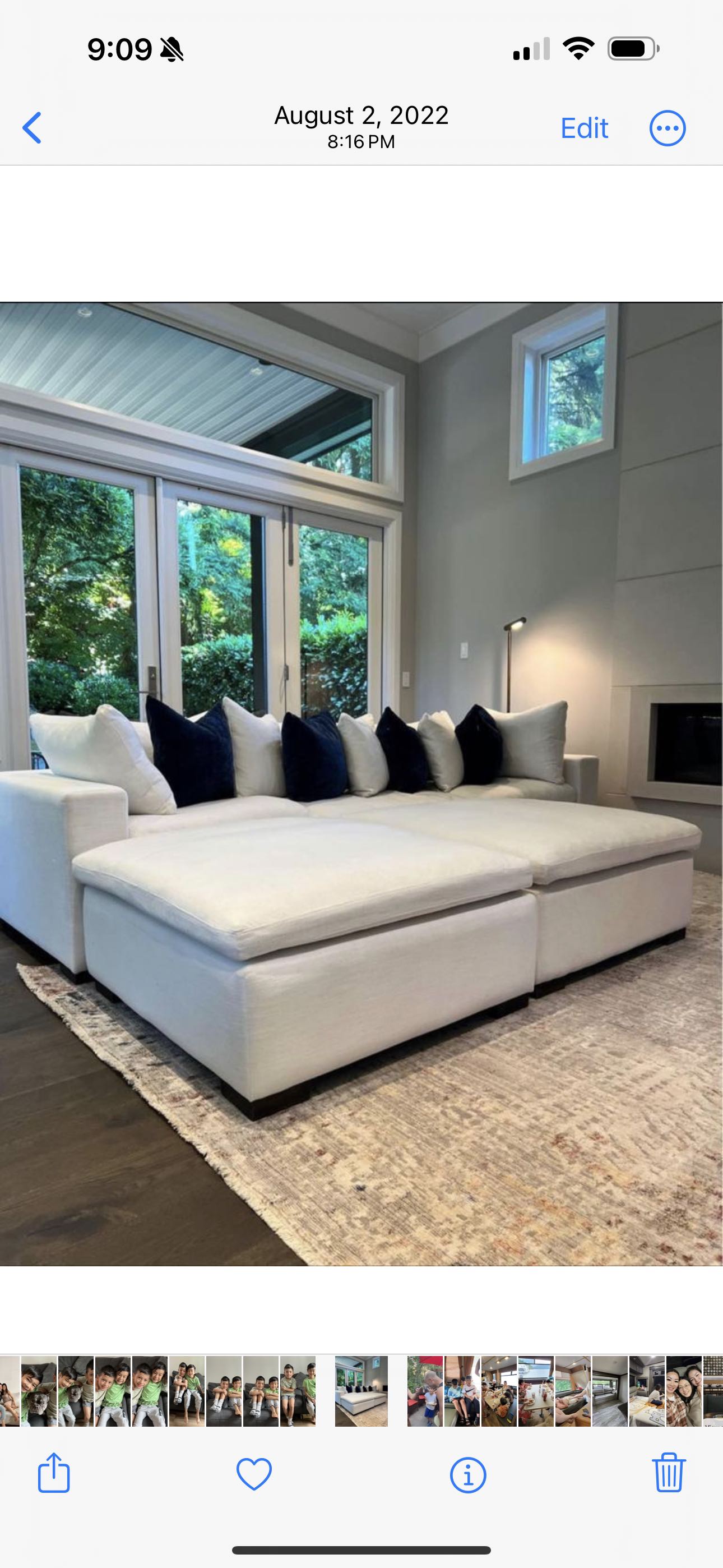 Cloud-like Sectional Sofa 5 piece