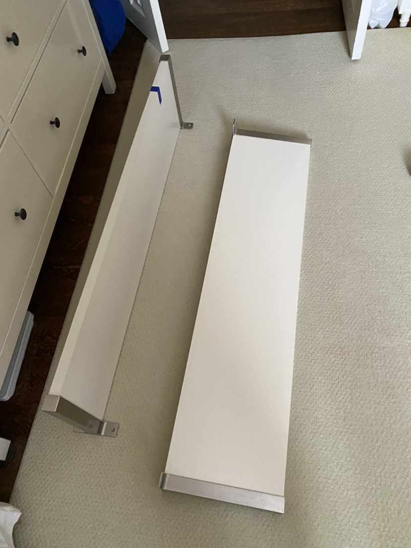 White IKEA shelves thumbnail