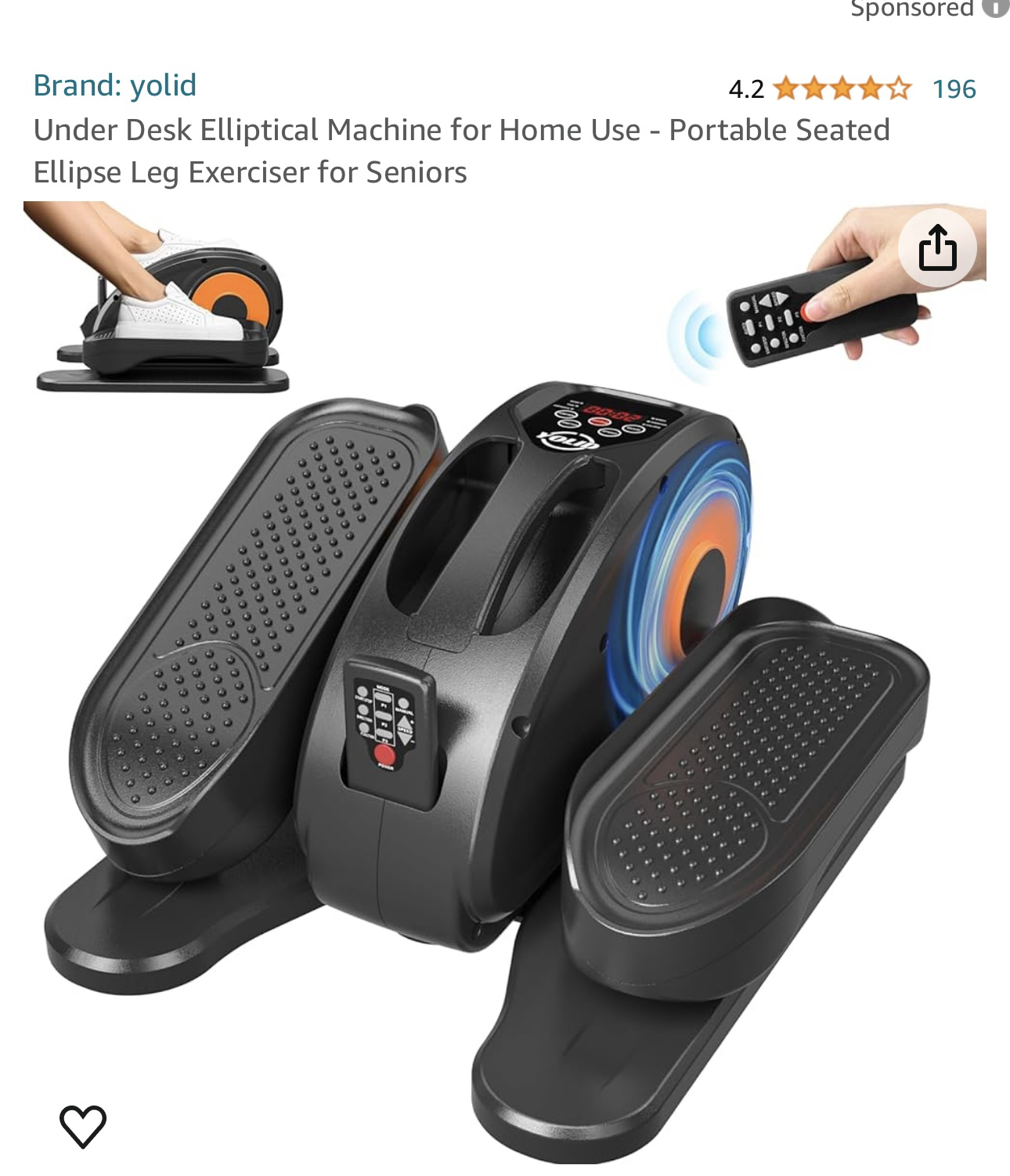 Under Desk Elliptical machine