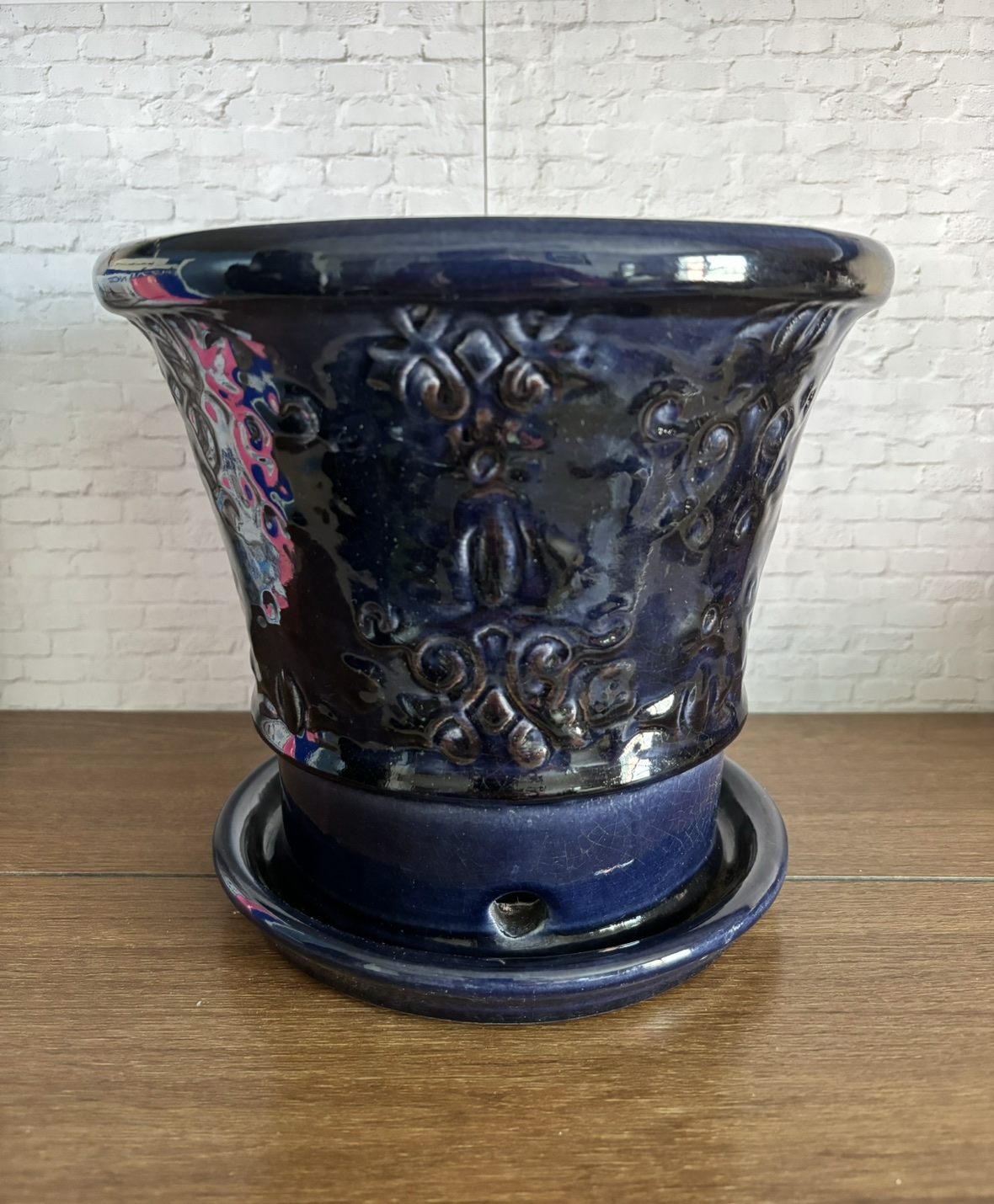 blue ceramic planter thumbnail