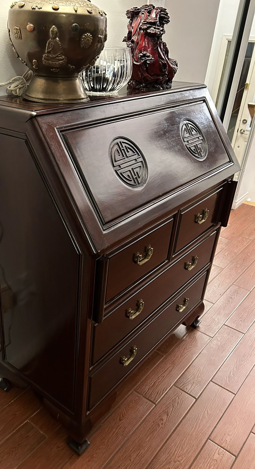 Stunning solid wood drop-leaf desk - photo 2