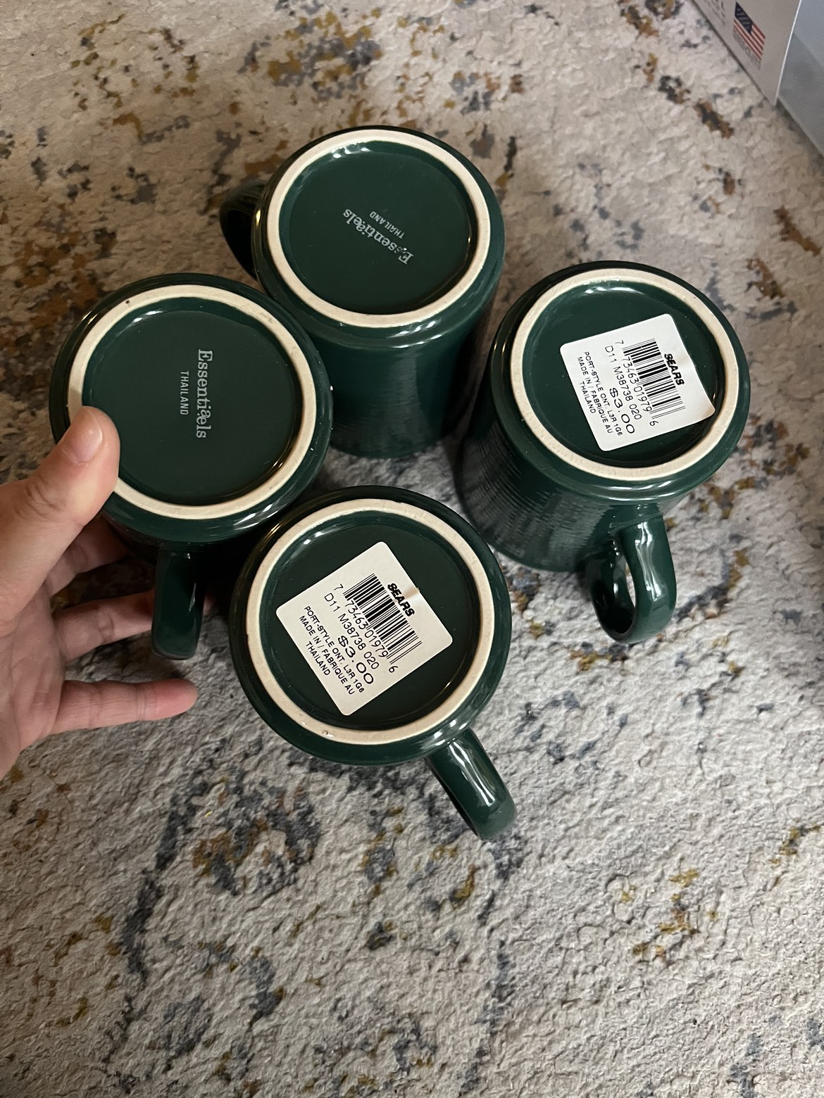 Sears deep Green Mugs x 4 image indicator(3)