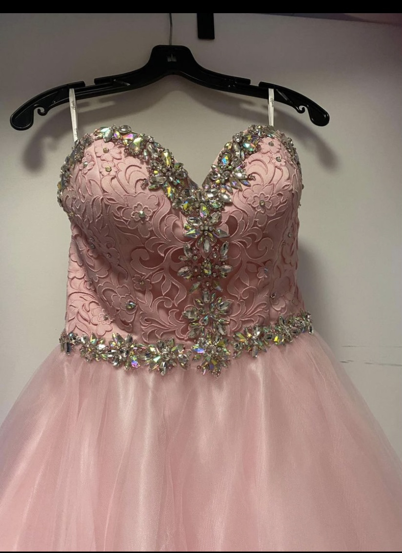 Size 8  Pink Grad Dress - photo 2