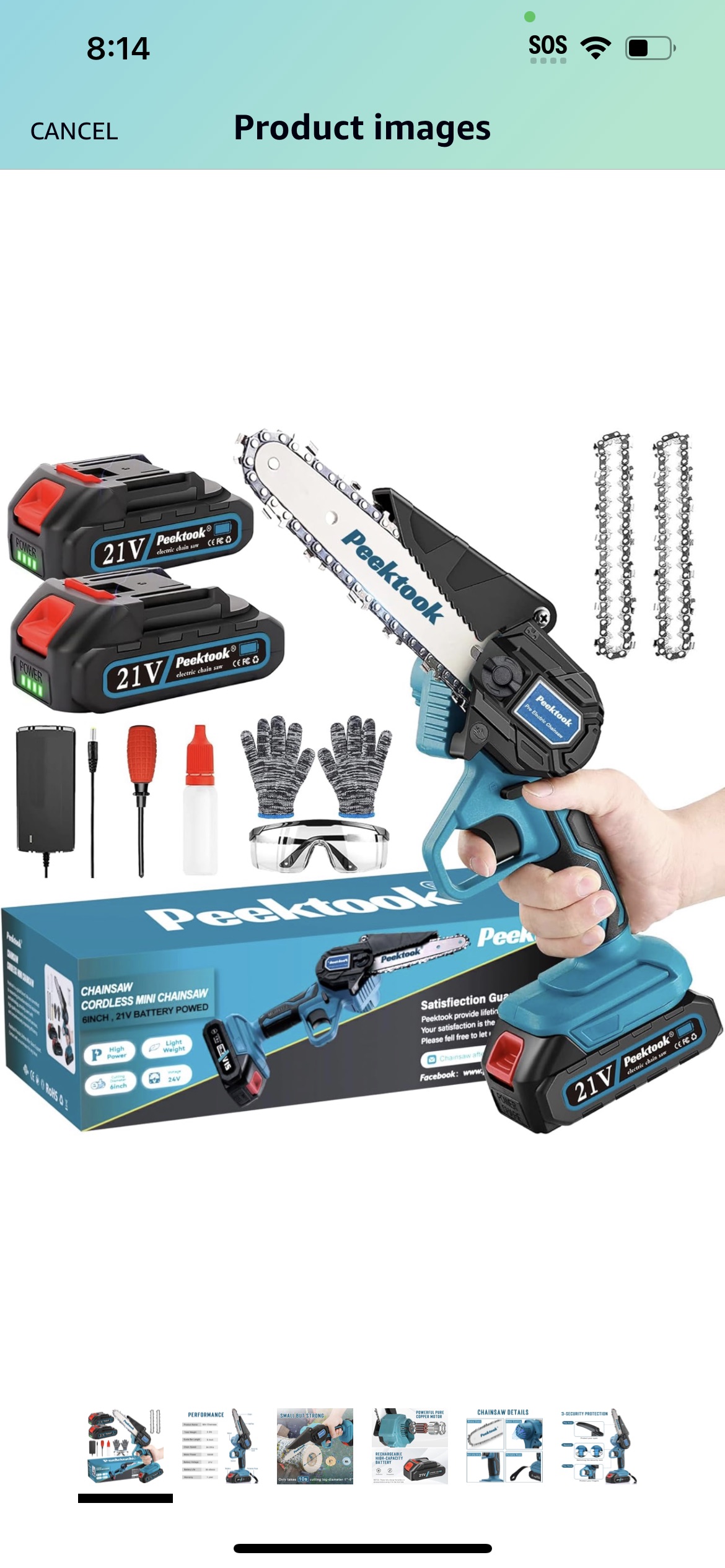 Mini chainsaw cordless #392 thumbnail