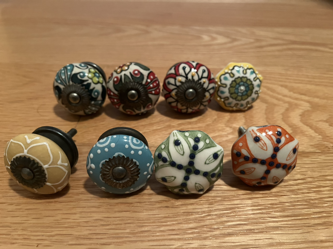 Ceramic hand painted knobs thumbnail