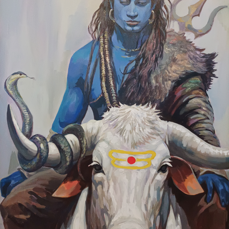 original oil painting 40 by 40 " image indicator(5)