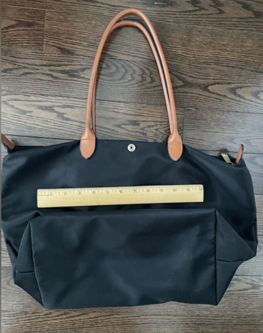 Black nylon purse with wristlet (Not Longchamp) image indicator(10)