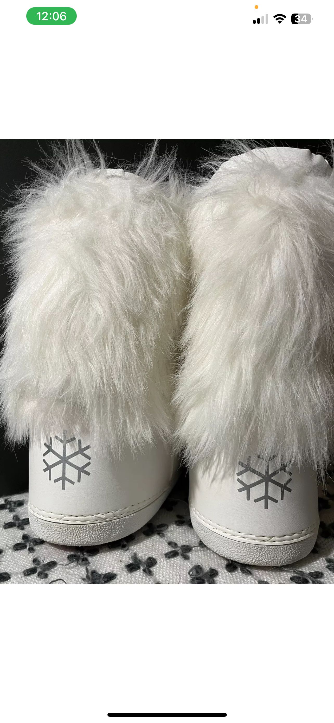 Modes White Fur womens Boots - Made in Romania image indicator(7)