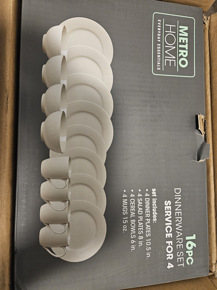 unboxed 16 pc dinnerware set service for home thumbnail