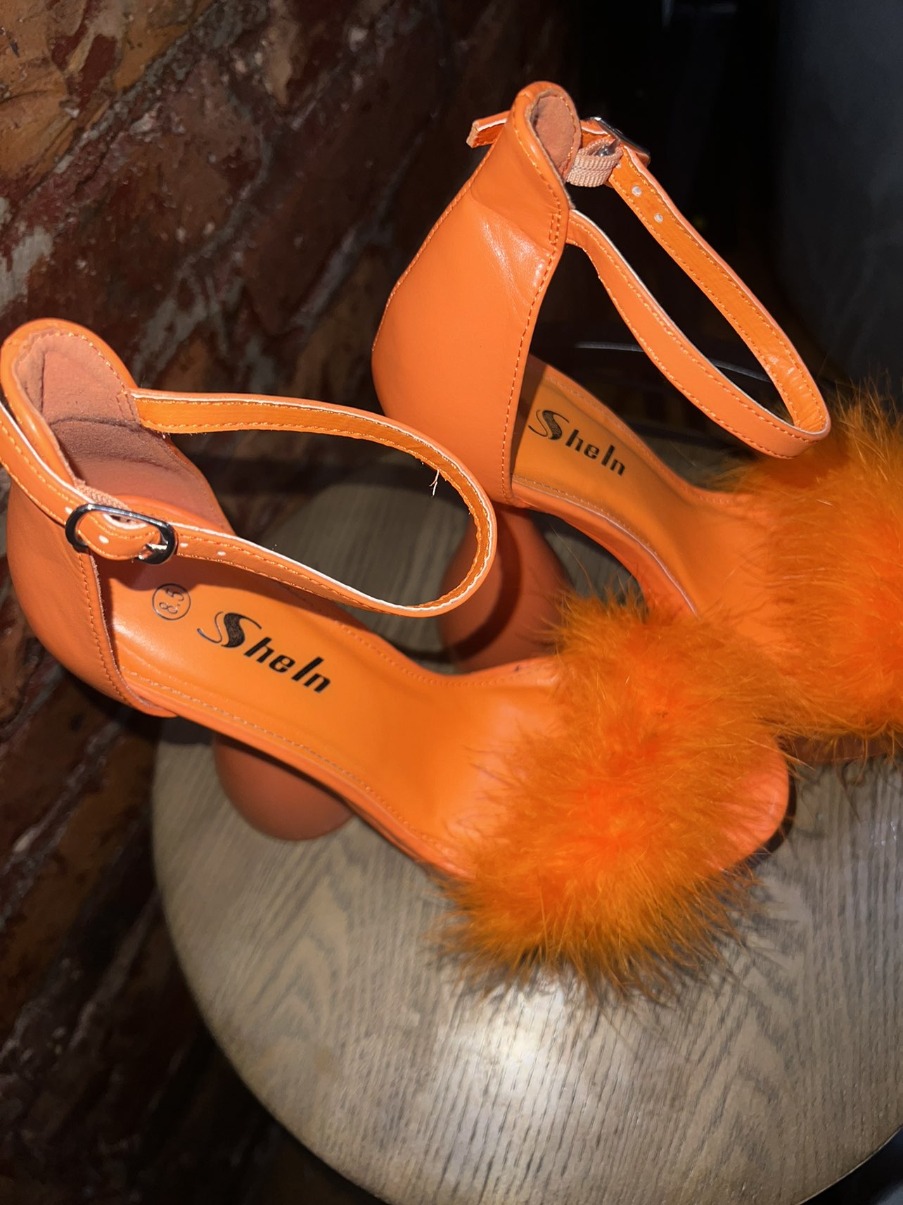 Orange Fluff High Heel Sandal image indicator(4)