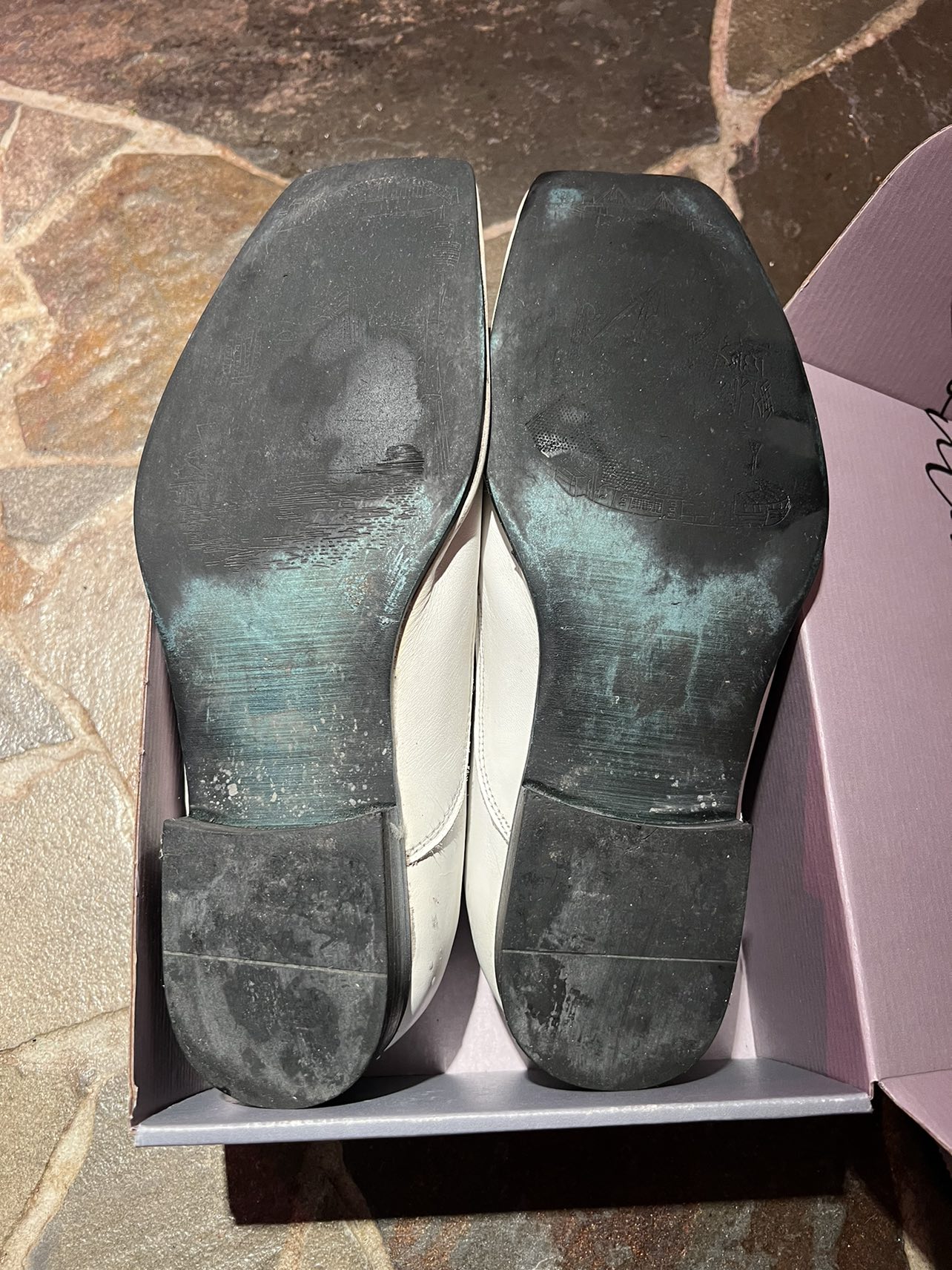 Vintage White Leather Loafers (Men’s 11)(IFC) image indicator(6)