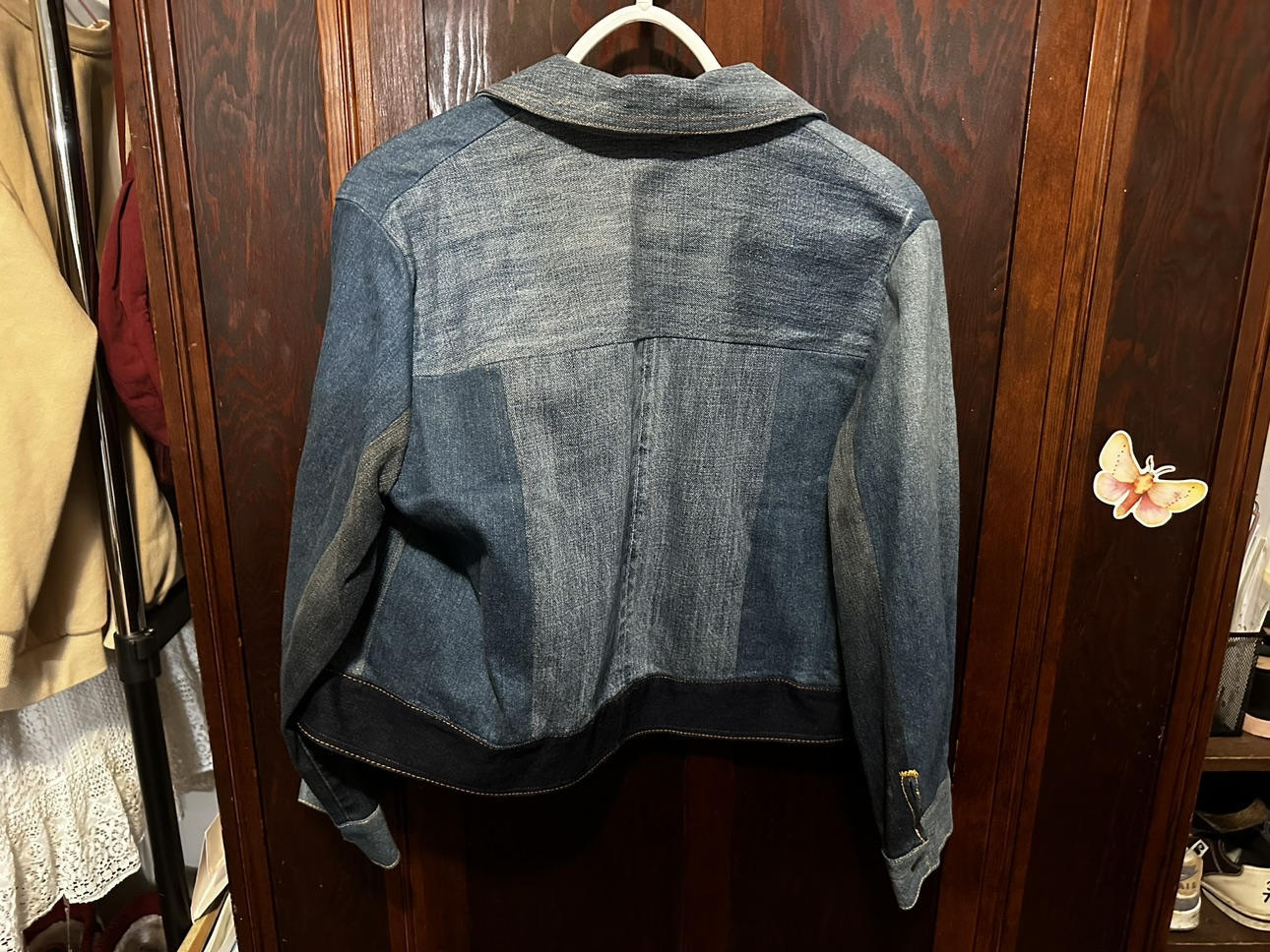 Cropped denim jacket - photo 2