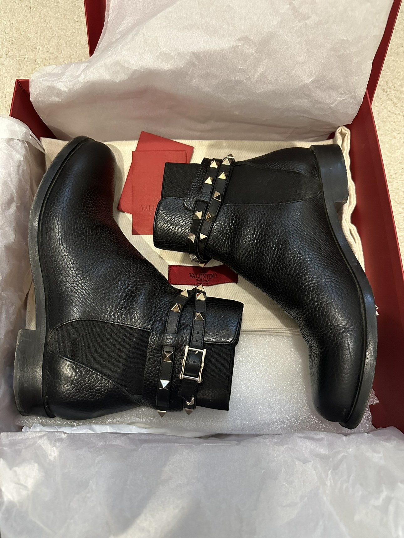Valentino rockstud boots size 37