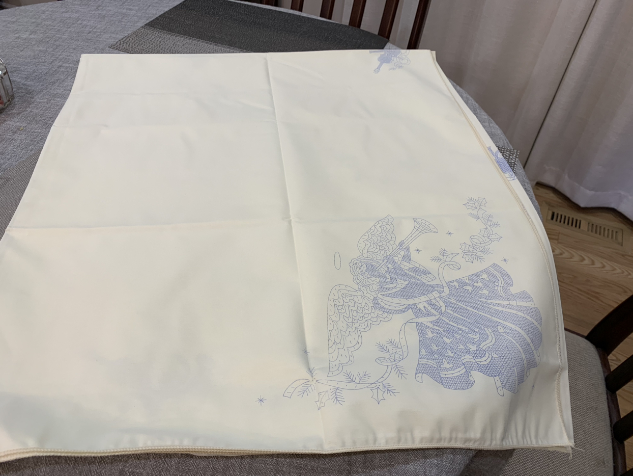 Bucilla Christmas Cross Stich Tablecloth 60” x 104” image indicator(9)