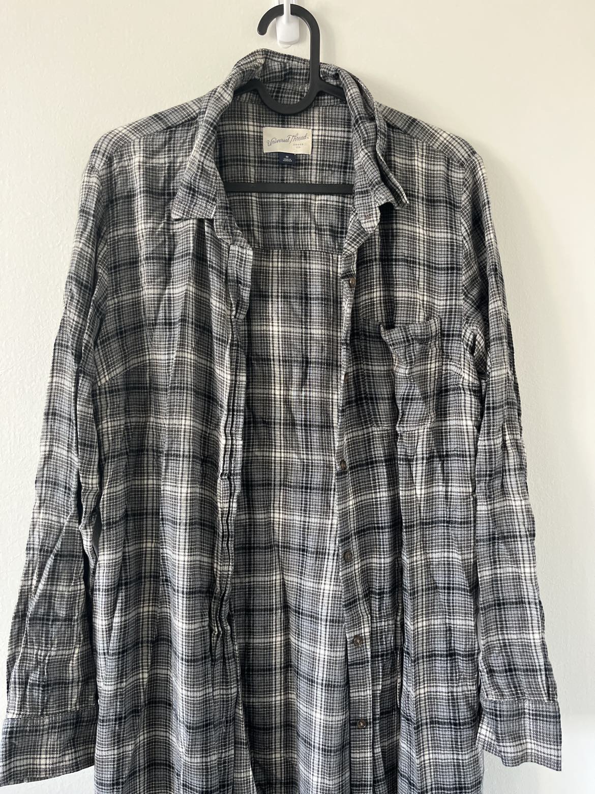 Midi flannel shirtdress thumbnail
