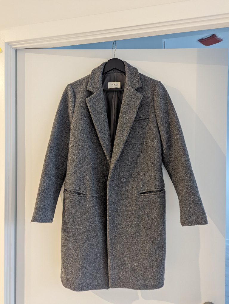 classic straight women's wool coat size S thumbnail