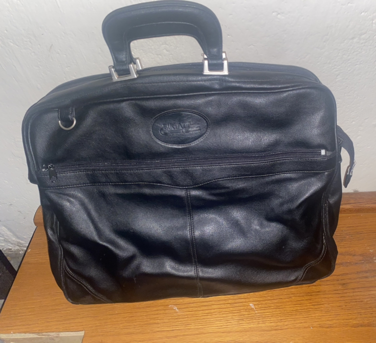 Leather Buggatti laptop bag