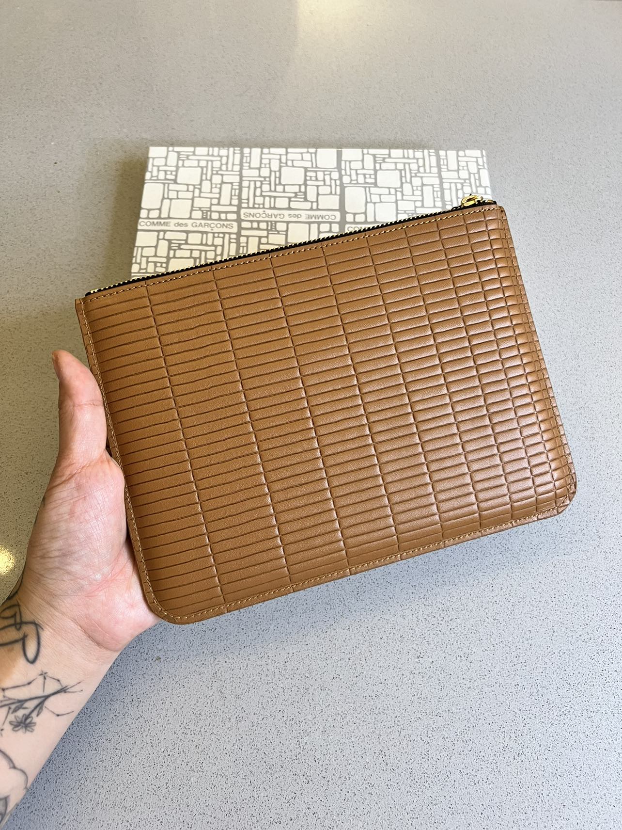 CDG large Tan Pouch - photo 3