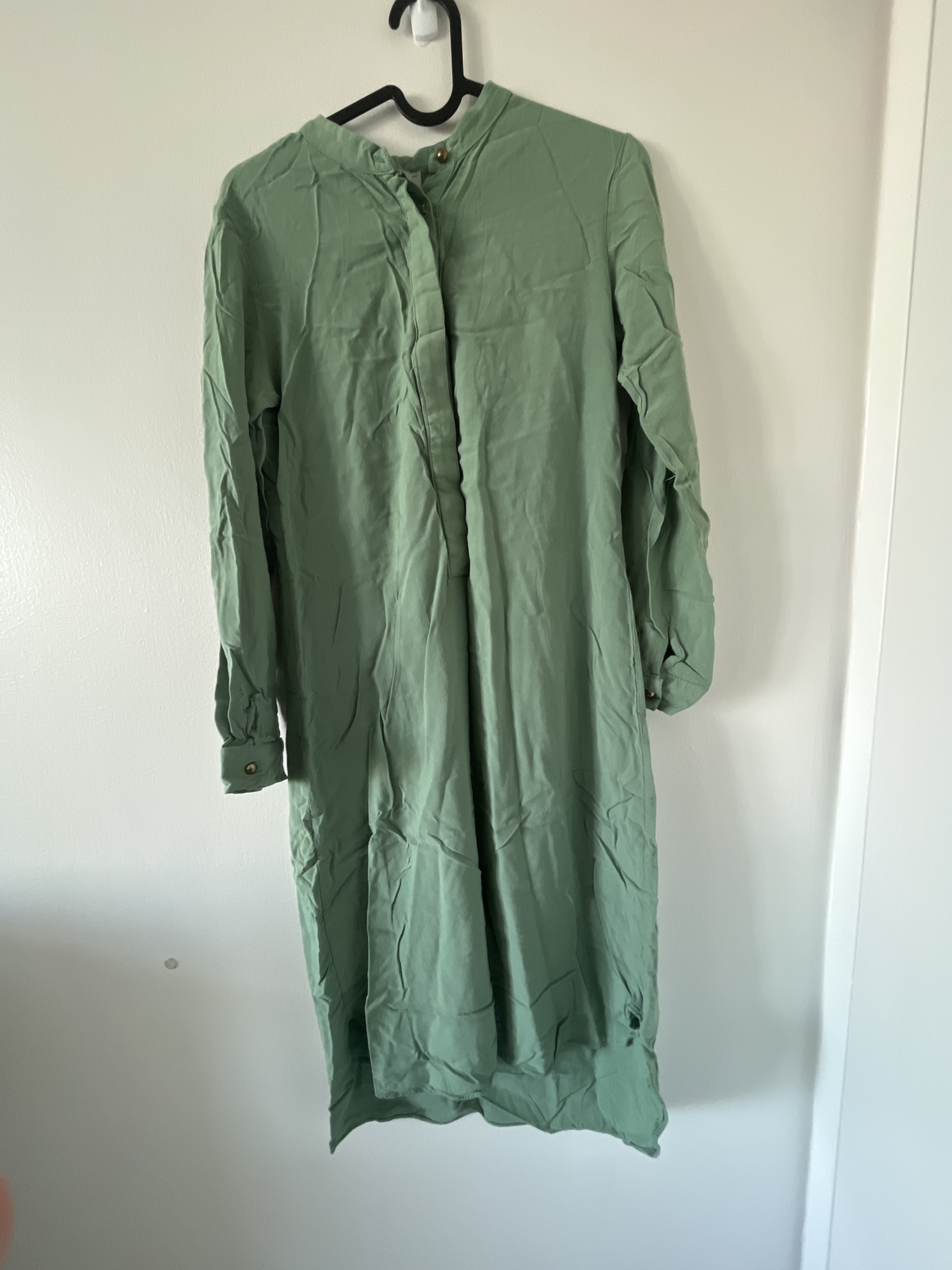 sea foam green shirt dress thumbnail