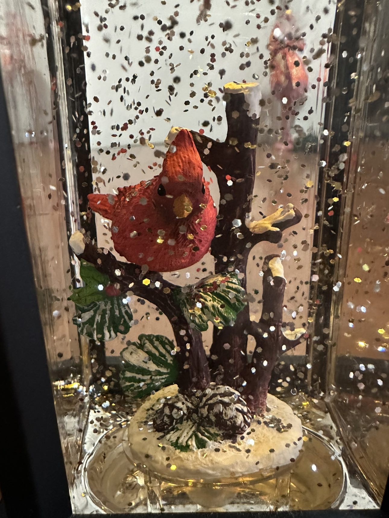 Christmas cardinal snow globe image indicator(5)