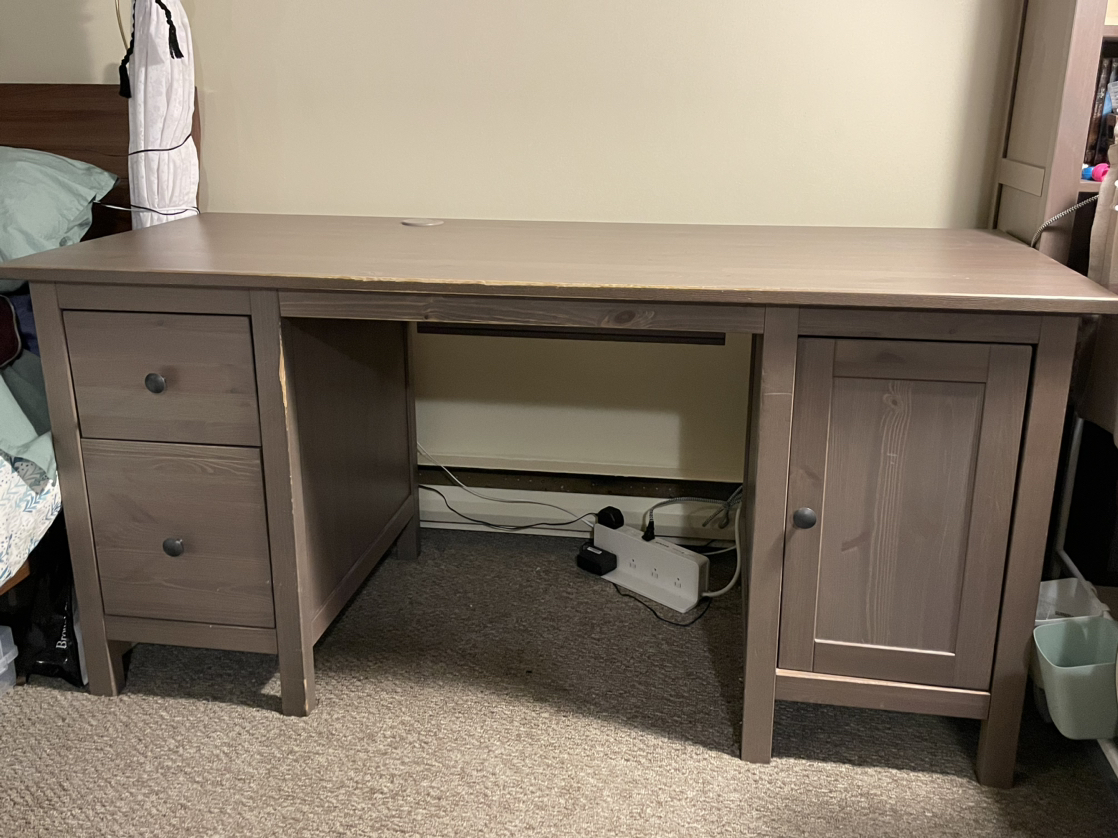 IKEA HEMNES solid wood desk w/ optional hutch add-on