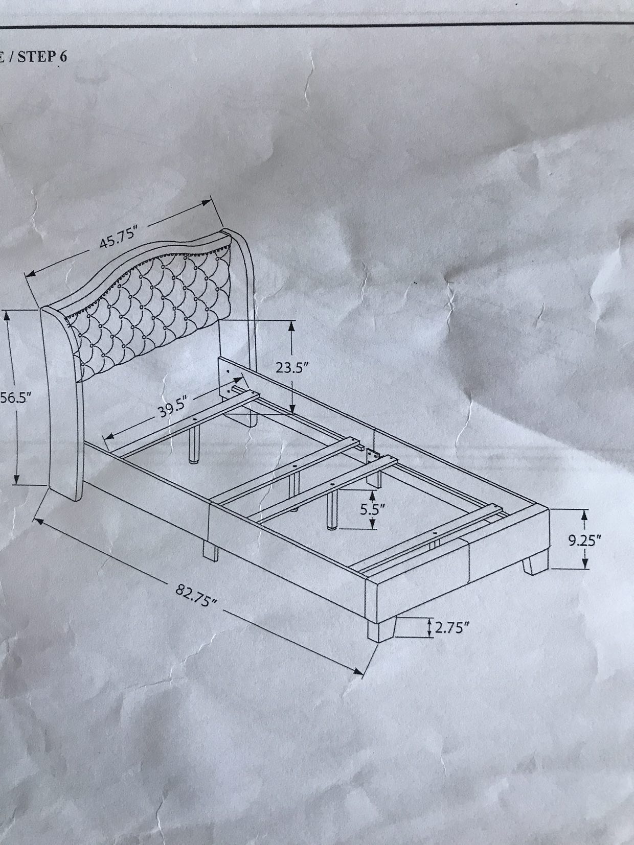 Frame and mattress