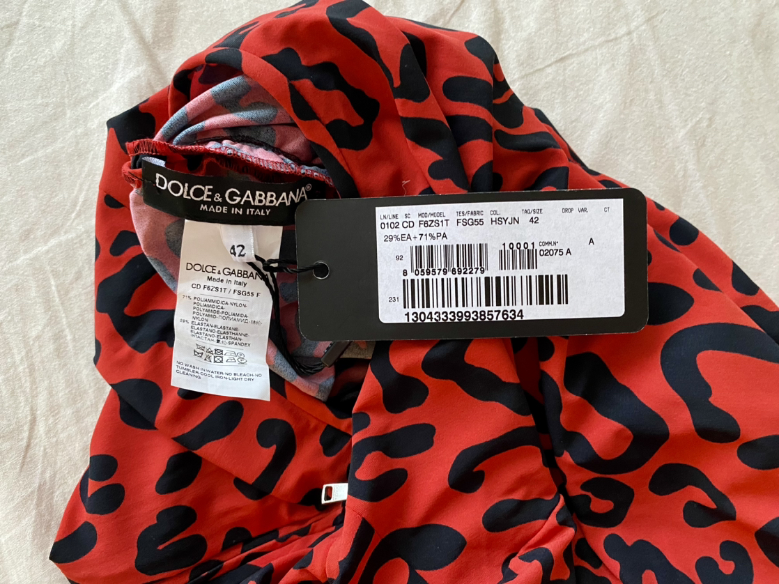 Dolce & Gabbana Leopard-print jersey calf-length dress - Size: 6 image indicator(5)