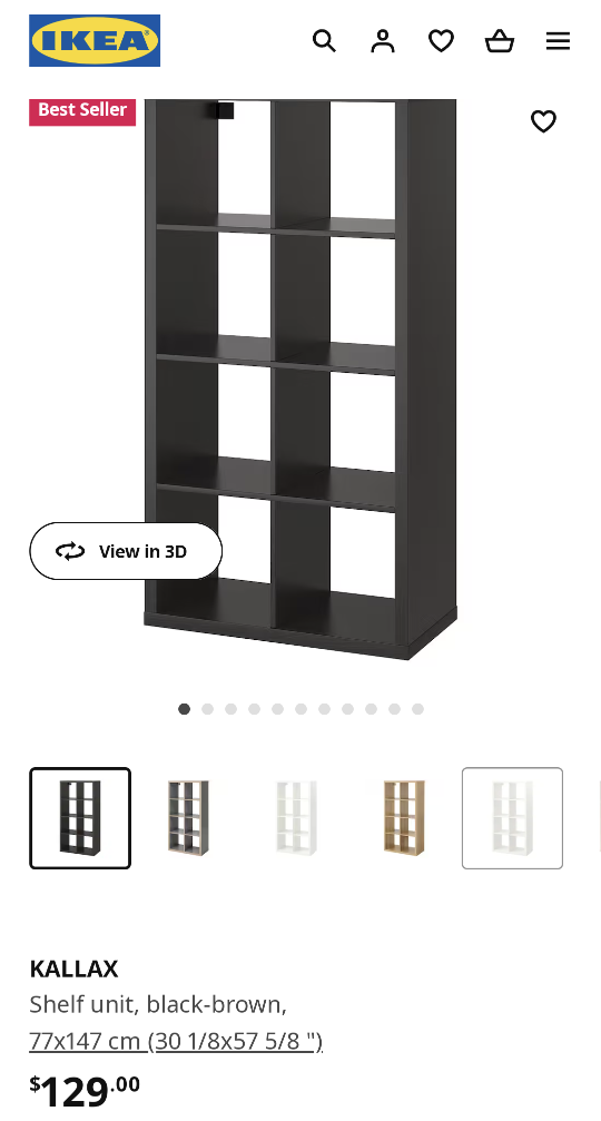 Black KALLAX shelf unit - photo 4