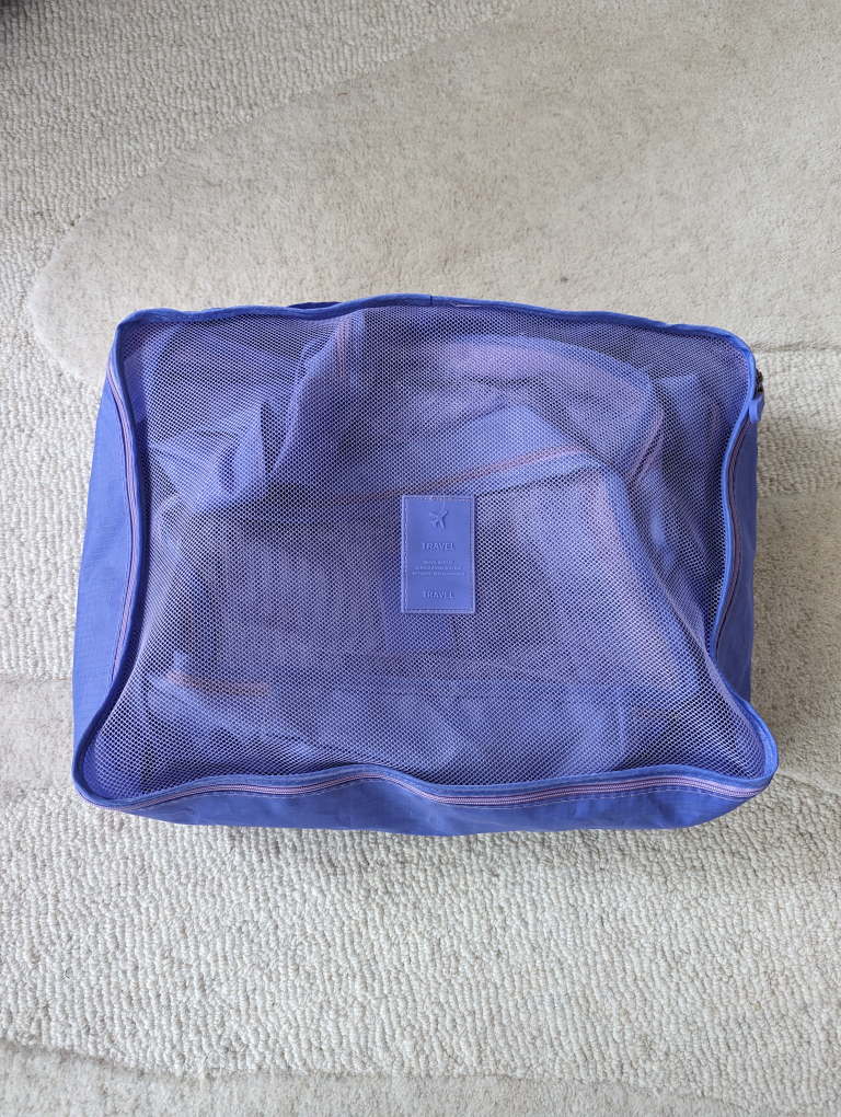 large set of package cubes for travel