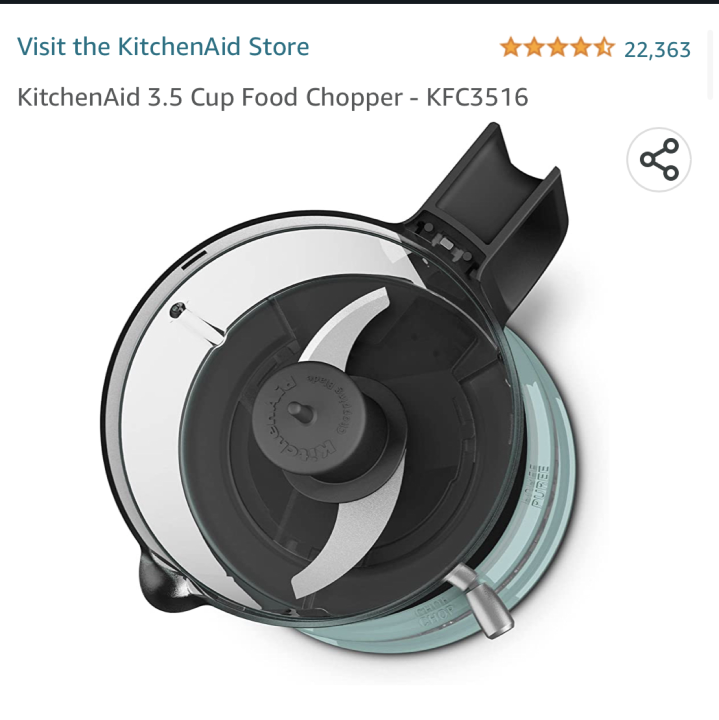 Kitchen Aid food chopper 3.5cup - photo 2